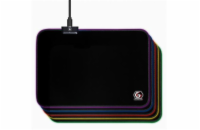 GEMBIRD Podložka pod myš MP-GAMELED-M, USB, RGB podsvícení, herní, 250x350mm, látková, černá Gembird Podložka pod myš látková černá, MP-GAMELED-M, USB, RGB podsvícení, herní, 250x350mm