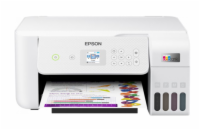 EPSON tiskárna ink EcoTank L3266, 3v1, A4, 1440x5760dpi, 33ppm, USB, Wi-Fi, bílá, 3 roky záruka po reg.