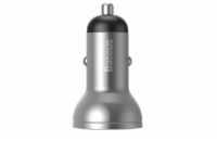 Baseus CCBX-0S Digital Display Nabíječka do Auta 2xUSB 24W Silver