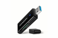 AXAGON CRE-S2N, USB-A 3.2 Gen 1 - SUPERSPEED čtečka karet, 2-slot & lun SD/microSD, podpora UHS-I