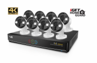 iGET HOMEGUARD HGNVK164908 - Ultra HD 4K systém s PoE napájením, 16-kanálové NVR + 8x HGNVK936CAM 4K kamera