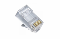 XtendLan Konektor UTP RJ45 CAT5e, drát, kulatý, 50µ