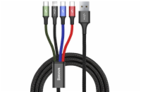 Baseus CA1T4-B01 Fast 4in1 Kabel Lightning, 2x USB-C, MicroUSB 3.5A 1.2m Black