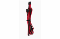Corsair Premium Sleeved EPS12V ATX12V kabel (Gen 4) červeno-černá / textilní opletení / délka 750mm (CP-8920240) Corsair Premium Individually Sleeved EPS12V CPU cable, Type 4 (Generation 4), Červená/Č