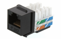 XtendLan Keystone jack RJ45, narážecí, CAT 6, UTP, černý