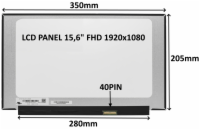 Sil LCD PANEL 15,6 FHD 1920x1080 40PIN MATNÝ IPS 144HZ / BEZ ÚCHYTŮ 77030550 LCD PANEL 15,6" FHD 1920x1080 40PIN MATNÝ IPS 144HZ / BEZ ÚCHYTŮ
