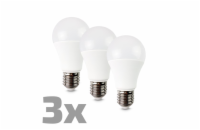 Solight LED žárovka 3-pack, klasický tvar, 10W, E27, 3000K, 270°, 900lm, 3ks v balení - WZ529-3P