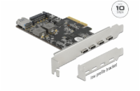Delock PCI Express x4 Karta na 4 x USB Type-C™ + 1 x USB Typ-A - SuperSpeed USB 10 Gbps - Low Profile
