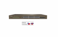 Tenda TEG5328F Gigabit L3 Managed Switch, 24x RJ45 1Gb/s, 4x SFP, STP, RSTP, MSTP, IGMP, VLAN, Rack