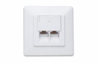 XtendLan Zásuvka 2x RJ-45, Cat5e, nestíněná pod omítku, šikmý vývod