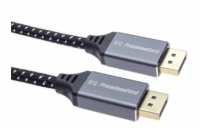 PremiumCord DisplayPort 1.4 přípojný kabel, kovové a zlacené konektory, 0,5m