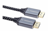 PREMIUMCORD Kabel DisplayPort 1.4 přípojný kabel, kovové a zlacené konektory, 1m