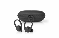 Nedis HPBT8053 bezdrátová sluchátka + mikrofon/ výdrž 4 hodiny/ ovládání stiskem/ nabíjecí pouzdro/ hlasové ovládání/ černé