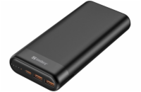 Sandberg Powerbank 20000mAh, USB-C PD 65W + 2x QC3.0, černá