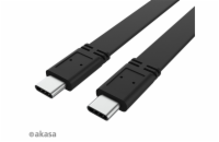 AKASA kabel USB-C na USB-C, 20G, 46W PD, 4K@60Hz, 1m