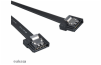 Akasa černá / kabel Seriál ATA III 50cm 2ks AK-CBSA05-BKT2 AKASA kabel Super slim SATA3 datový kabel k HDD,SSD a optickým mechanikám, černý, 50cm, 2ks v balení