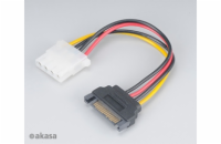 AKASA kabel  SATA redukce napájení na 4pin Molex, 15cm, 2ks v balení