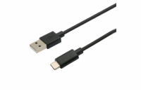 C-TECH kabel USB 2.0 AM na USB-C (AM/CM), 1m, černý