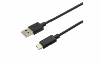 C-TECH kabel USB 2.0 AM na Type-C kabel (AM/CM), 1m, černý