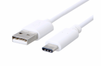 C-Tech CB-USB2C-10W USB 2.0 AM na Type-C AM/CM, 1m, bílý kabel C-TECH USB 2.0 AM na USB-C (AM/CM), 1m, bílá