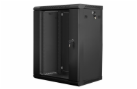 Nástěnný rack 19   15U 600X450mm černý flat pack