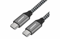 Premiumcord ku31ct05 USB 3.2 Gen 1 USB-C male - USB-C male, bavlněný oplet, 0,5m PREMIUMCORD Kabel USB 3.2 Gen 1 USB-C (M/M), bavlněný oplet, 0,5m