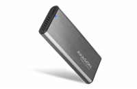 AXAGON EEM2-SG2, USB-C 3.2 Gen 2 - M.2 NVMe & SATA SSD kovový RAW box, bezšroubkový, stříbrný