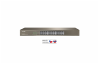 Tenda TEG1024G 24x Gigabit Switch, Fanless-bez ventilátorů, Rackmount 19", ochrana proti přepětí