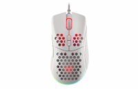 Genesis herní optická myš KRYPTON 555/Herní/Optická/8 000 DPI/Drátová USB/Bílá