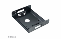 AKASA montážní kit  pro 2,5" nebo 3,5" HDD do 5,25" pozice, 2ks v balení, černý
