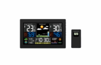 Solight meteostanice, aplikace Smart Life, extra velký barevný LCD, teplota, vlhkost, tlak, USB nabíjení, černá - TE81WIFI