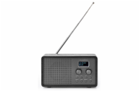 NEDIS stolní rádio/ DAB+/ FM/ 1.3 "/ napájení z baterie/ digitální/ 4.5 W/ budík/ černé