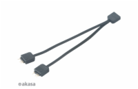 Akasa AK-CBLD08-KT02 AKASA rozbočovač pro RGB LED 1x female/2x male, 2ks v balení, černá