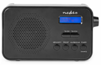 NEDIS přenosné rádio/ DAB+/ FM/ 1.3 "/ napájení z baterie/ digitální/ 3.6 W/ budík/ časovač vypnutí/ černé