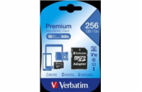 VERBATIM MicroSDXC karta 256GB Premium, U1 + adaptér