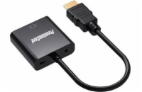 PremiumCord khcon-54 PremiumCord převodník HDMI na VGA se zvukem 3,5mm stereo jack, černá