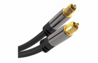 PremiumCord kjtos6-2 Kabel Toslink M/M, OD:6mm, Gold design 2m