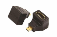 PremiumCord Adapter Micro HDMI Male na HDMI Female zahnutý do pravého úhlu 90°