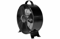 NEDIS stolní ventilátor/ průměr 25 cm/ výkon 20 W/ síťové napájení/ 2 rychlosti/ kovový/ černý