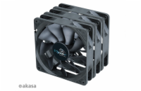 Akasa AK-FN065-BKT03 AKASA ventilátor Viper, Black Fan 12cm, 120x120x25mm, HDB, 4 pin PWM, 3ks v balení