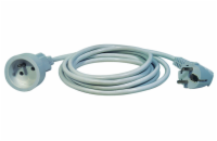 Prodlužovací kabel 7m / 1 zásuvka / bílý / PVC / 1 mm2