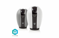 NEDIS IP Kamera/ Wi-Fi/ vnitřní/ 1080p/ micro USB/ MicroSD/ Cloud/ náklon/ noční vidění/ Android/iOS/ adaptér/ bílo-šedá