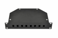 Optická vana 10" 1U, 8x SC simplex (8x LC duplex), černá