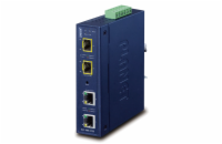 Planet IGT-900-2T2S IP30 průsmyslový konvertor 2x 1000Base-T, 2x SFP port, SNMP, VLAN, Backup Link, -40až+75st, 9-48VDC