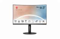 MSI Modern MD271CP/ 27" zakřivený/ 1920x1080/ VA/4ms/ 250cd/m2/ 3000:1/ HDMI/ USB-C/ černý