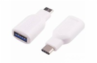 PremiumCord adaptér USB 3.1 konektor C - USB 3.0  A (M/F), OTG, bílá