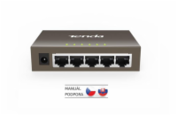 Tenda TEG1005D - 5-port Gigabit Ethernet Switch, 10/100/1000Mbps, Kov, Fanless