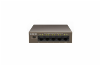 Tenda TEF1105P-4-63W Tenda TEF1105P-4-63W - PoE AT Switch 63Watt, 5xRJ45 Switch s 4xPoE 802.3at, 10/100Mbps,Kov