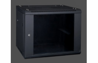 XtendLan WD-22U-65-BLACK XtendLan 22U/600x550, na zeď, dvoudílný, skleněné dveře