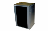 XtendLan 15U/600x600, na zeď, jednodílný, rozložený, skleněné dveře šedý